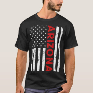 Arizona Pride Retro Oude Amerikaanse vlag T-shirt