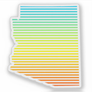 arizona pride striped rainbow fade vlag sticker