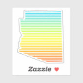 arizona pride striped rainbow fade vlag sticker (Vel)