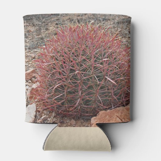 Arizona Red Barrel Cactus Unique Desert Plant Blikjeskoeler (Achterkant)