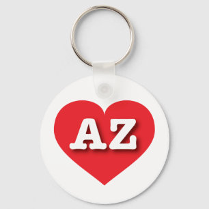 Arizona Red Heart - Ik hou van AZ Sleutelhanger