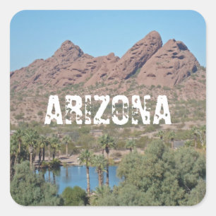 Arizona Red Rock Landscape Photo Southwest Vierkante Sticker
