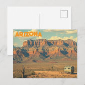 Arizona Red Rocks Vintage Travel Briefkaart (Voorkant / Achterkant)