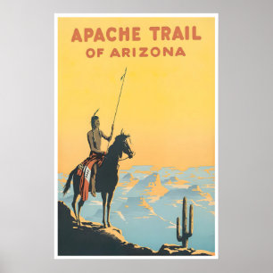 Arizona Reisposter Woestijnkunst Inheemse Amerikan Poster