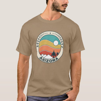 Arizona Retro zonsondergang Arizona Mountain Souv T-shirt