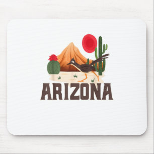 Arizona Roadrunner Retro Boho Desert Cactus Muismat