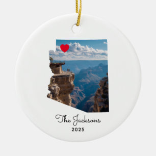 Arizona Roadtrip Vakantiefoto Rode Hart Keramisch Ornament