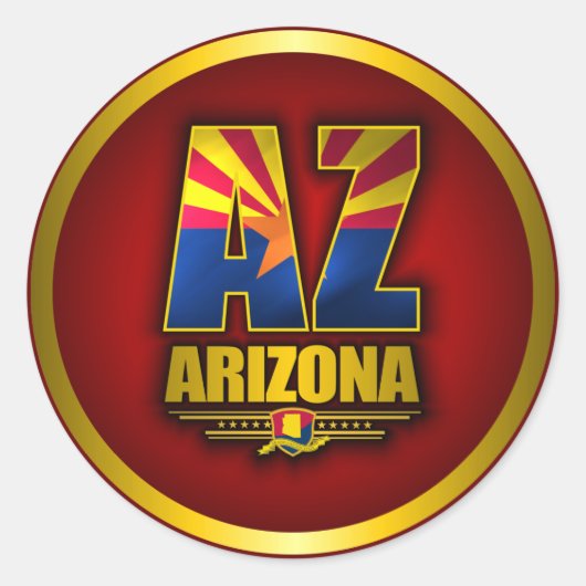 Arizona Ronde Sticker (Voorkant)