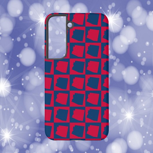 Arizona rood en blauw patroon samsung galaxy hoesje