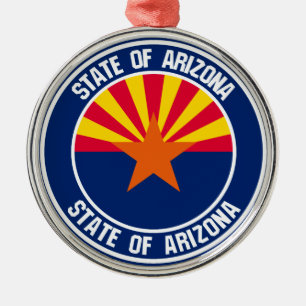 Arizona Round Emblem Metalen Ornament