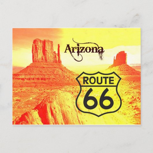Arizona Route 66 Briefkaart (Voorkant)
