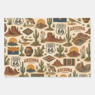 Arizona Route 66 Woestijn Geschenk Inpakpapier Vel