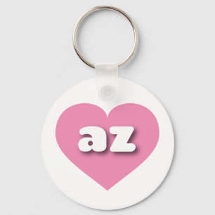 Arizona roze hart - Ik hou van az Sleutelhanger