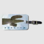 Arizona Saguaro Cactus Bagagelabel (Voorkant (horizontaal))