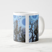 Arizona Saguaro Cactus Concentric Circle Mosaic Jumbo Mok (Voorkant rechts)