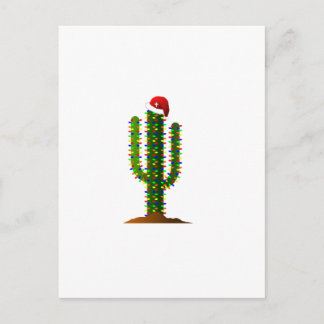 Arizona Saguaro Cactus Kerstverlichting Feestdagenkaart
