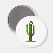 Arizona Saguaro Cactus Kerstverlichting Magneet (Voorkant / Achterkant)