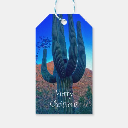 Arizona Saguaro Cactus Personalized Gift Label Cadeaulabel (Voorkant)