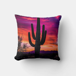 Arizona Saguaro Cactus SouthWestern Desert Sunset Kussen