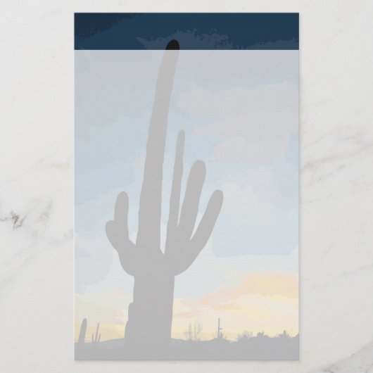Arizona Saguaro Cactus Southwestern Sunset Briefpapier (Voorkant)