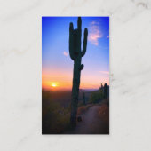 Arizona Saguaro Cactus Sunset Personalized Visitekaartje (Achterkant)