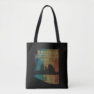 Arizona Sedona kaart grand canyon landschap retro Draagtas