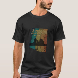 Arizona Sedona kaart grand canyon landschap retro T-shirt