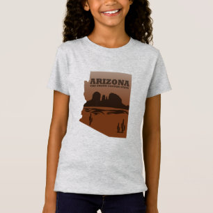 Arizona Sedona landschap als kaart T-shirt