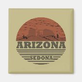 Arizona Sedona landschap az retro Magneet (Voorkant)