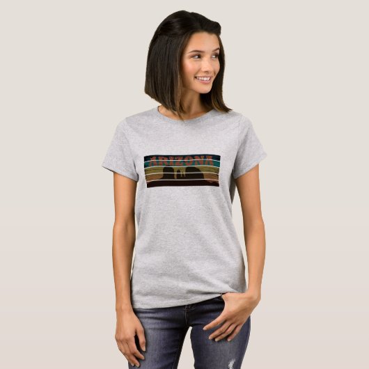 Arizona Sedona landschap az zonsondergang retro T-shirt (Voorkant volledig)