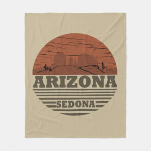 arizona sedona  zonsondergang fleece deken