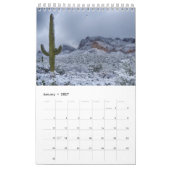 Arizona Skies petit calendrier simple page (Jan 2027)