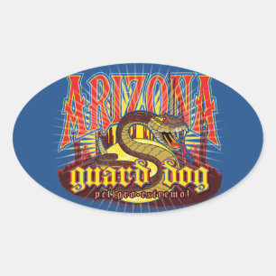 Arizona Slang op wacht Ovale Sticker