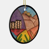 Arizona Southwest Desert Kerstmis Keramisch Ornament (Rechts)