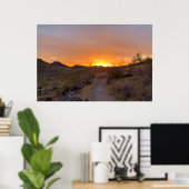 Arizona Southwest Desert Sunset Poster (Thuiskantoor)