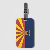 Arizona, staatsvlag bagagelabel (Voorkant (verticaal))
