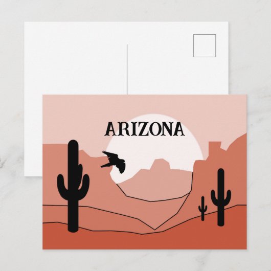 Arizona State Artistic Boho Monochromatic Briefkaart (Voorkant / Achterkant)