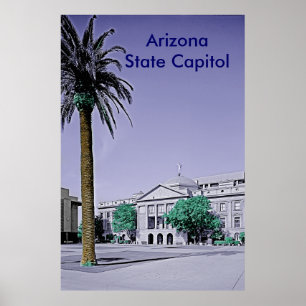 Arizona State Capitol Retro met Touch of Color Poster