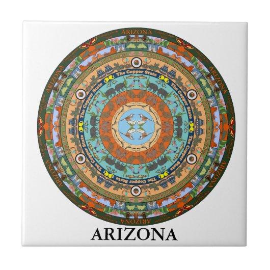 Arizona State Ceramic Tile Tegeltje (Voorkant)