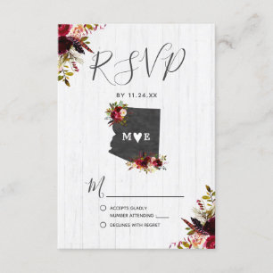 Arizona State Destination Mariage rustique RSVP