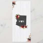 Arizona State Destination Rustic Menu Mariage (Dos)
