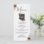 Arizona State Destination Rustic Menu Mariage (Debout devant)