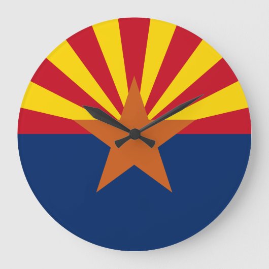 Arizona State Flag Afbeelding Grote Klok (Voorkant)