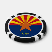 Arizona State Flag Image Personalize Name Poker Chips (Enkel)