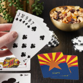 Arizona State Flag Image Personalize Name Pokerkaarten (Insitu)