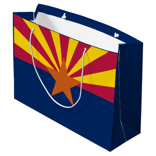 Arizona State Flag Large Gift Bag Groot Cadeauzakje (Achterkant Gekanteld)