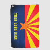 Arizona State Flag met uw eigen Logo Golfhanddoek (Voorkant)