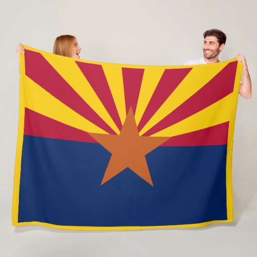 Arizona State Flag Print Patriot Fleece Deken (In situ)