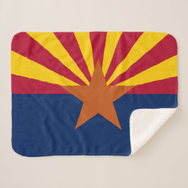 Arizona State Flag Print Patriottisch Sherpa Deken