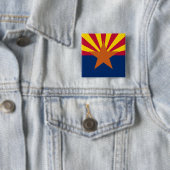 Arizona State Flag Square Button (In situ)